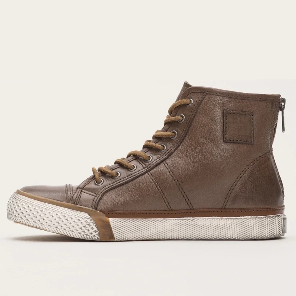 FRYE Greene High Back Zip in Grey